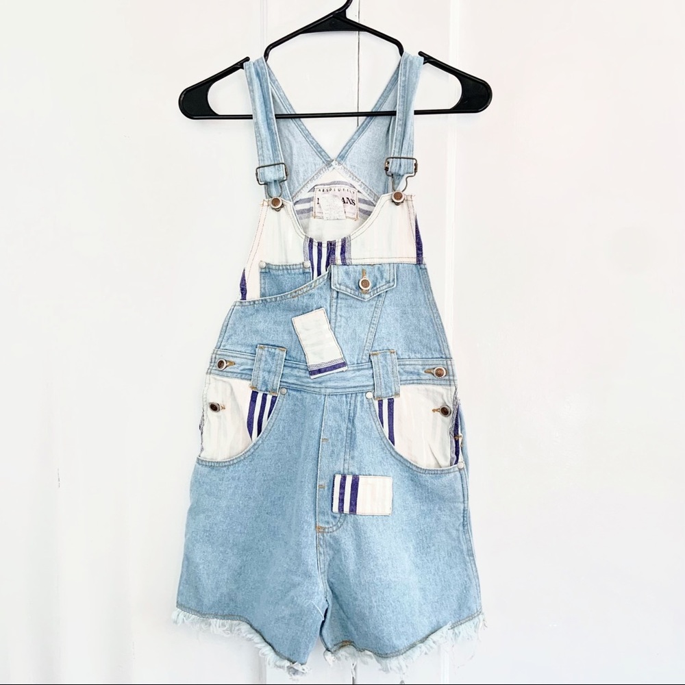 VINTAGE Absolutely No! Denim Patchwork Overalls S